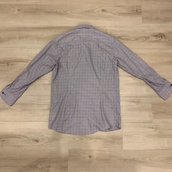 Eton Men's Luxury Button up dress shirt 39 15.5 neck missing top button - Picture 2 of 13